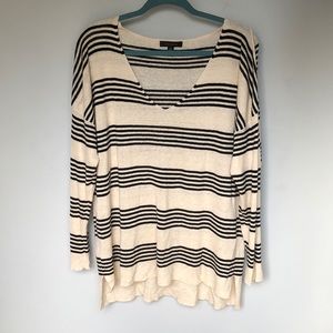 Ann Taylor linen striped top
